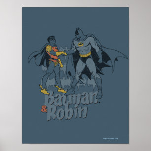 Batman en Robin hebben grafische problemen Poster