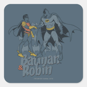 Batman en Robin hebben grafische problemen Vierkante Sticker
