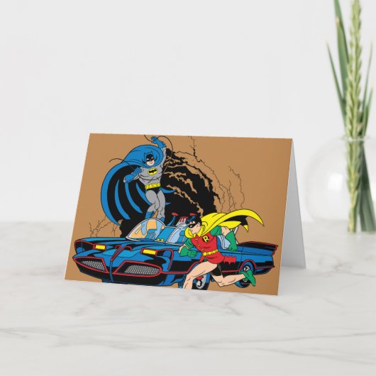 Batman en Robin in Batcave Kaart (Voorkant)