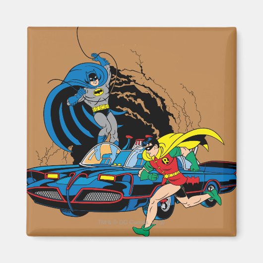 Batman en Robin in Batcave Magneet (Voorkant)