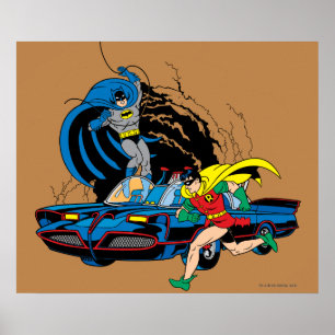 Batman en Robin in Batcave Poster