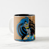 Batman en Robin in Batcave Tweekleurige Koffiemok (Voorkant links)