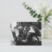 Batman en Robin in Batcycle Briefkaart (Staand voorkant)