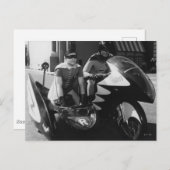 Batman en Robin in Batcycle Briefkaart (Voorkant / Achterkant)