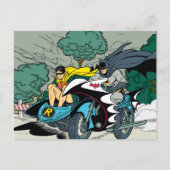 Batman en Robin in Batcycle Briefkaart (Voorkant)