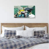 Batman en Robin in Batcycle Canvas Afdruk (Insitu (Slaapkamer))