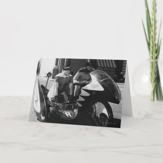 Batman en Robin in Batcycle Kaart (Voorkant)