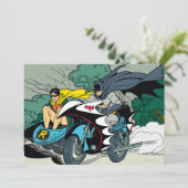 Batman en Robin in Batcycle Kaart (Staand voorkant)