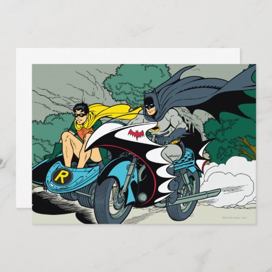 Batman en Robin in Batcycle Kaart (Voorkant / Achterkant)