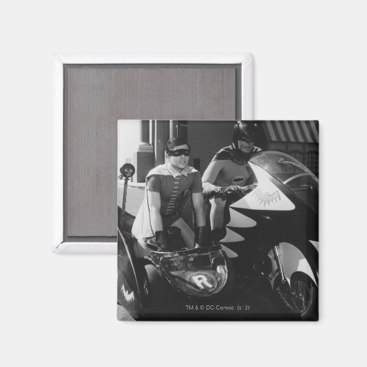 Batman en Robin in Batcycle Magneet (Voorkant / Achterkant)