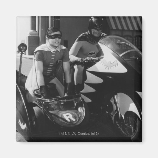 Batman en Robin in Batcycle Magneet (Voorkant)