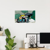 Batman en Robin in Batcycle Poster (Thuiskantoor)