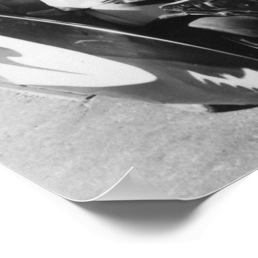 Batman en Robin in Batcycle Poster (Hoek)