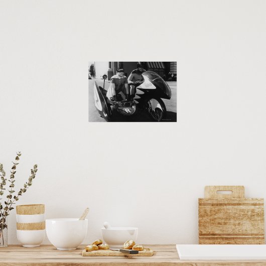 Batman en Robin in Batcycle Poster (Keuken)