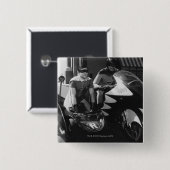 Batman en Robin in Batcycle Vierkante Button 5,1 Cm (Voorkant /achterkant)