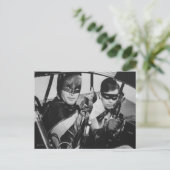 Batman en Robin In Batmobile Briefkaart (Staand voorkant)