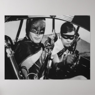 Batman en Robin In Batmobile Poster