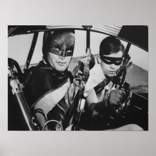 Batman en Robin In Batmobile Poster (Voorkant)