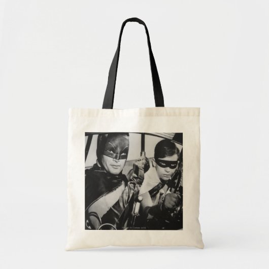 Batman en Robin In Batmobile Tote Bag (Voorkant)