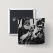 Batman en Robin In Batmobile Vierkante Button 5,1 Cm (Voorkant /achterkant)