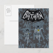 Batman en Robin met Logo-depressie Briefkaart (Voorkant / Achterkant)