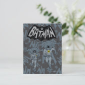 Batman en Robin met Logo-depressie Briefkaart (Staand voorkant)