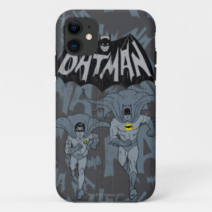 Batman en Robin met Logo-depressie iPhone 11 Hoesje