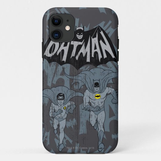 Batman en Robin met Logo-depressie Case-Mate iPhone Case (Achterkant)
