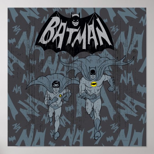 Batman en Robin met Logo-depressie Poster (Voorkant)