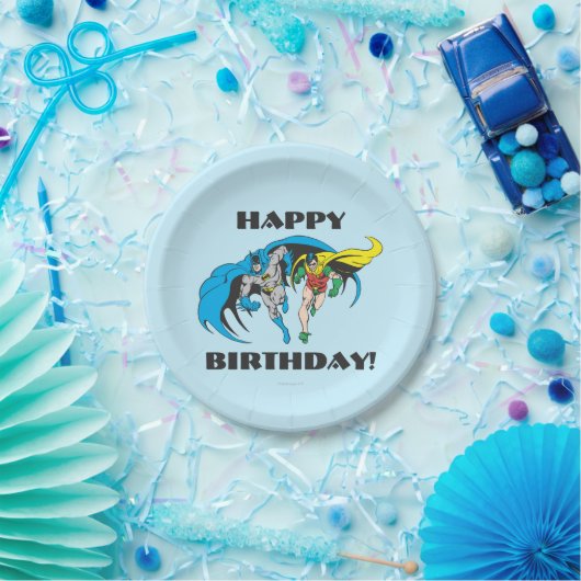 Batman en Robin Papieren Bordje (Feest)