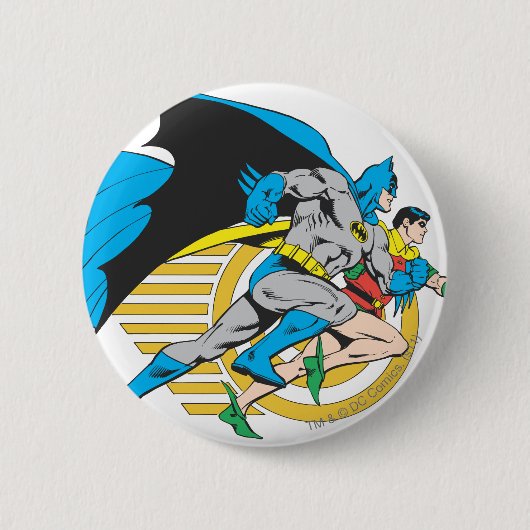Batman- en Robin-profiel Ronde Button 5,7 Cm (Voorkant)