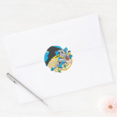 Batman- en Robin-profiel Ronde Sticker (Envelop)