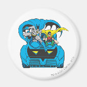 Batman en Robin Ride Batmobile Magneet (Voorkant)