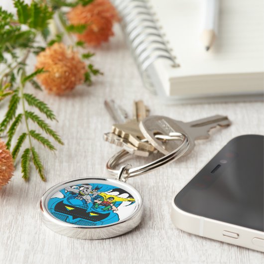 Batman en Robin Ride Batmobile Sleutelhanger (Zijkant)