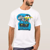 Batman en Robin Ride Batmobile T-shirt (Voorkant)