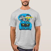 Batman en Robin Ride Batmobile T-shirt (Voorkant)
