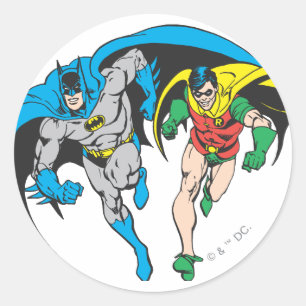 Batman en Robin Ronde Sticker
