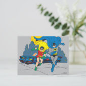 Batman en Robin Running Briefkaart (Staand voorkant)