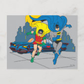 Batman en Robin Running Briefkaart (Voorkant)
