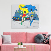 Batman en Robin Running Canvas Afdruk (Insitu (Woonkamer))