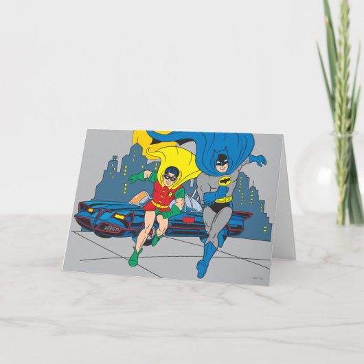 Batman en Robin Running Kaart (Voorkant)
