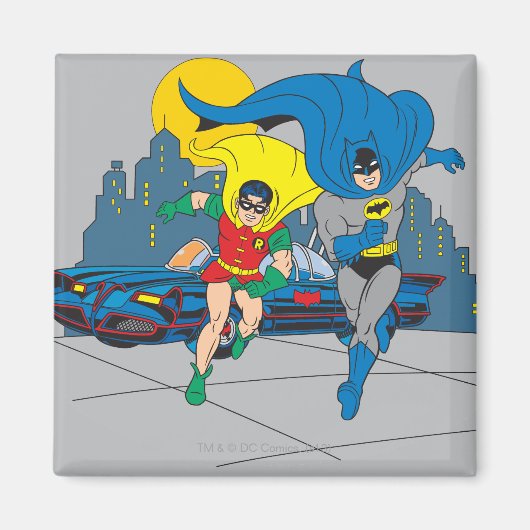 Batman en Robin Running Magneet (Voorkant)