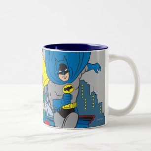 Batman en Robin Running Tweekleurige Koffiemok