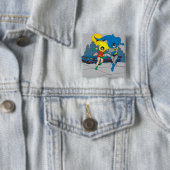 Batman en Robin Running Vierkante Button 5,1 Cm (In situ)