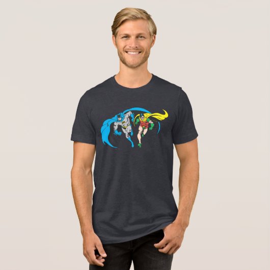 Batman en Robin Tri-Blend Shirt (Voorkant volledig)