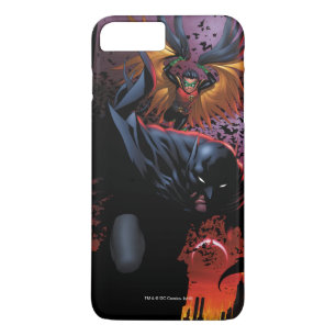 Batman en Robin vliegen over Gotham iPhone 8/7 Plus Hoesje