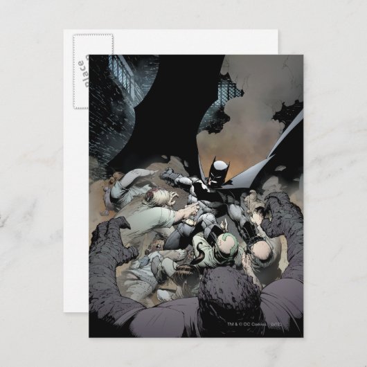 Batman Fighting Arch Enemies Briefkaart (Voorkant / Achterkant)