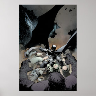 Batman Fighting Arch Enemies Poster