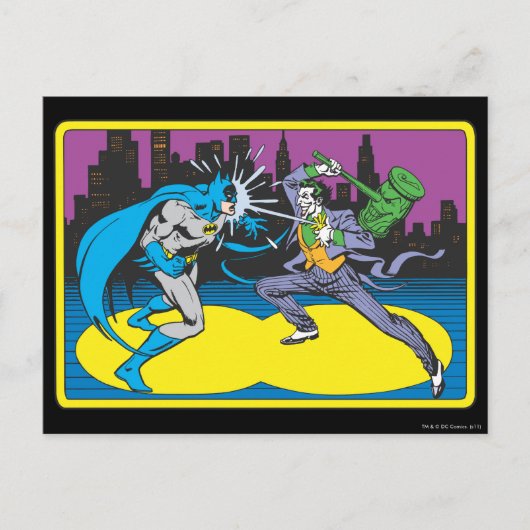 Batman Fights Joker Briefkaart (Voorkant)