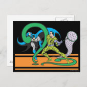 Batman Fights Riddler Briefkaart (Voorkant / Achterkant)
